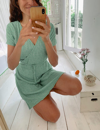 Vestido DAMBARA GREEN FLOWER