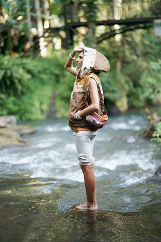 CHALECO DOBBY -  Tierra